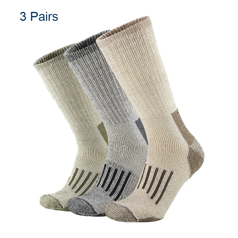 80% Merino Wool Socks For Men Women Thicken Warm Hiking Cushion Crew Socks Merino Wool Sports Socks Moisture Wicking Euro Size
