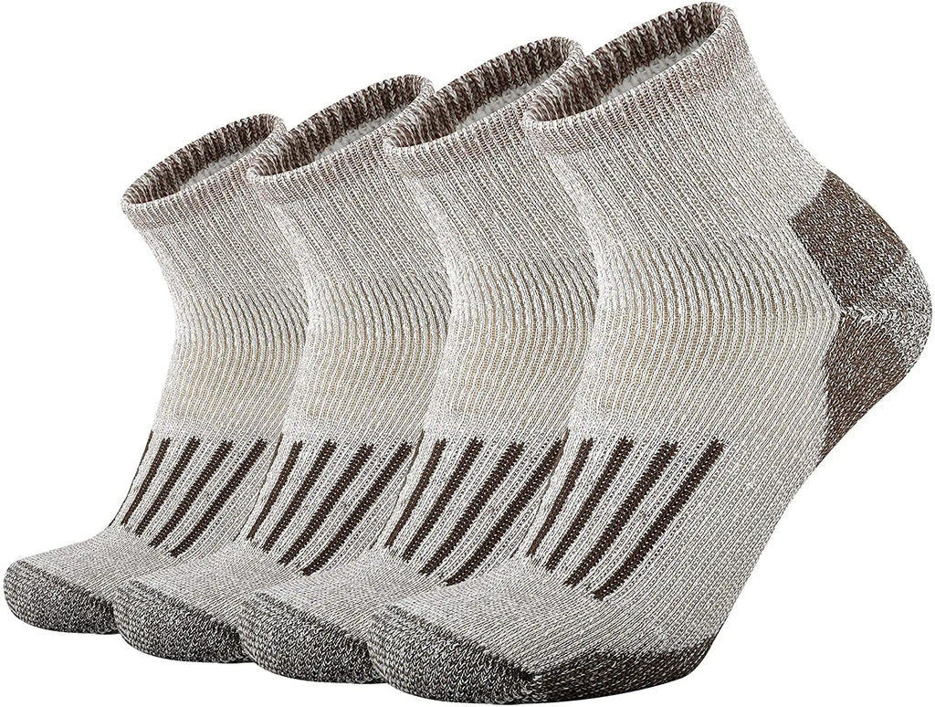 Merino Wool Socks Men Winter Moisture Wicking Control Thermal Outdoor Hiking Ski Heavy Cushion Crew Quarter Low Cut Socks Set