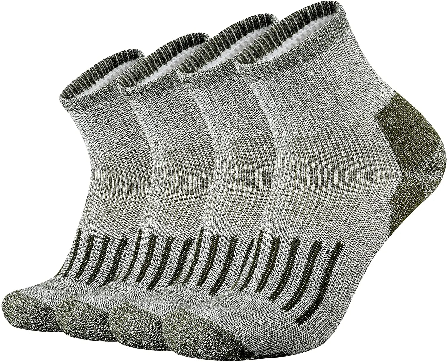 Merino Wool Socks Men Winter Moisture Wicking Control Thermal Outdoor Hiking Ski Heavy Cushion Crew Quarter Low Cut Socks Set