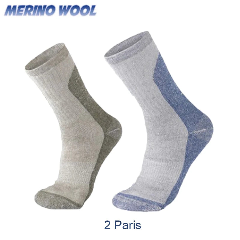 Merino Wool Socks for Men Women Warm Hiking Cushion Unisex Socks Merino Wool Socks Mountaineering Ski Sports Socks Size M-XL