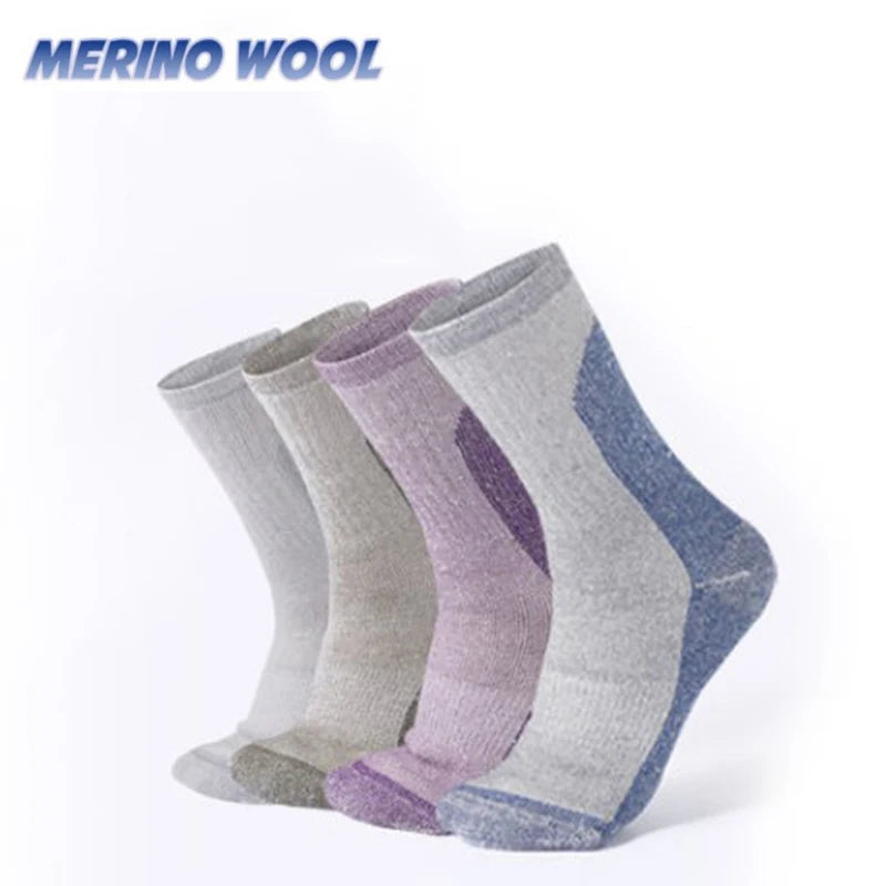Merino Wool Socks for Men Women Warm Hiking Cushion Unisex Socks Merino Wool Socks Mountaineering Ski Sports Socks Size M-XL