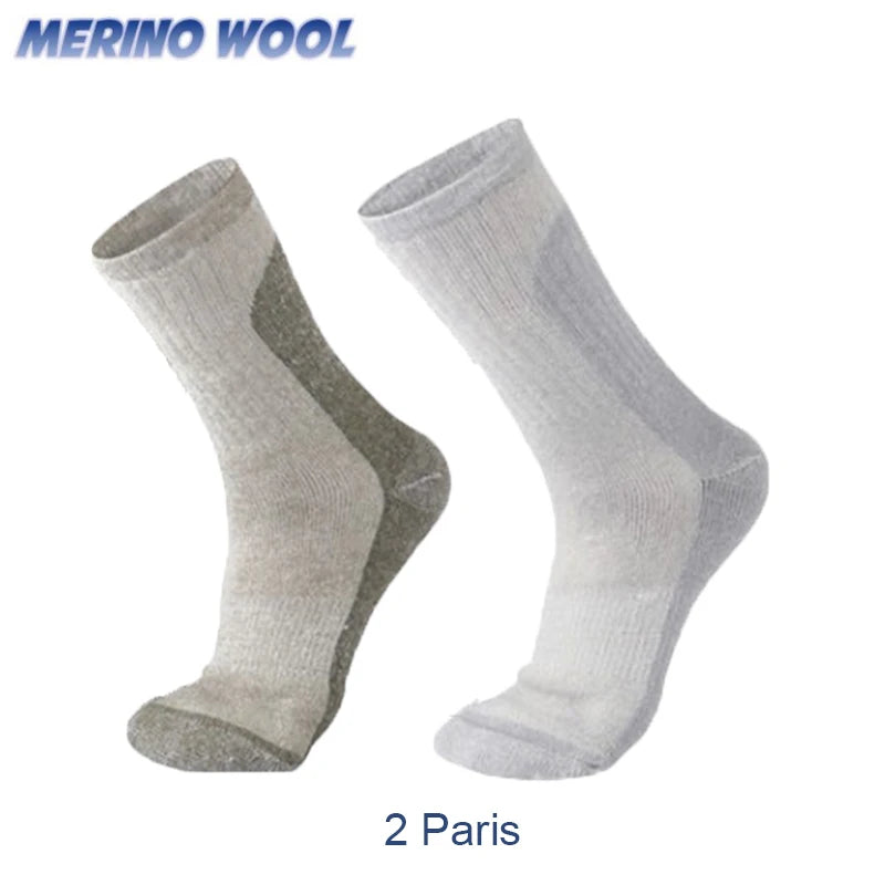 Merino Wool Socks for Men Women Warm Hiking Cushion Unisex Socks Merino Wool Socks Mountaineering Ski Sports Socks Size M-XL