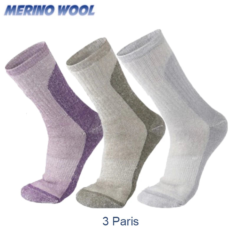 Merino Wool Socks for Men Women Warm Hiking Cushion Unisex Socks Merino Wool Socks Mountaineering Ski Sports Socks Size M-XL