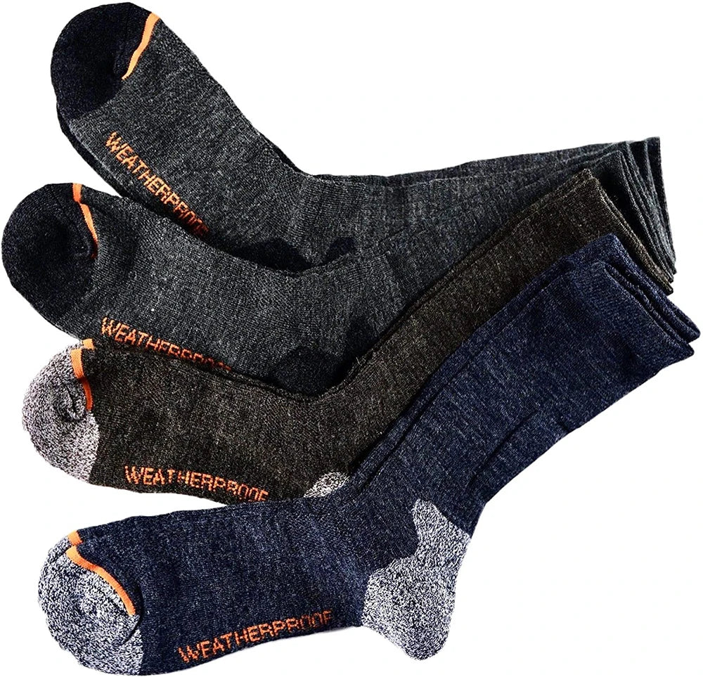 1 Pair Merino Wool Socks Hiking For Men Terry Crew Cushion Socks Winter Keep Warm Athletics Breathable Socks For Male 40-45
