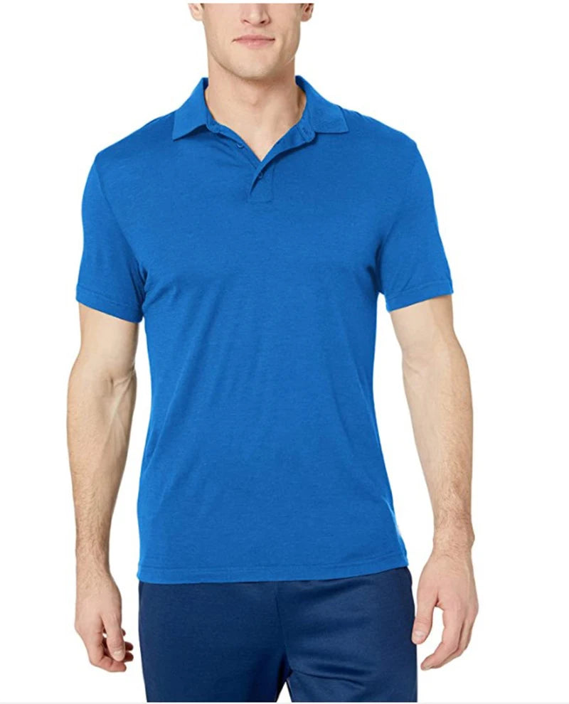 100% Merino Wool Polo T Shirt Men Merino Wool Short Sleeve Shirt for Men Lightweight Base Layer Anti-Odor Breathable USA Size