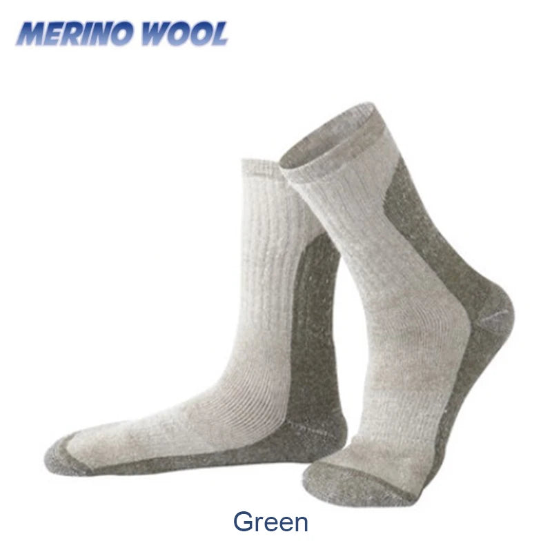 Merino Wool Socks for Men Women Warm Hiking Cushion Unisex Socks Merino Wool Socks Mountaineering Ski Sports Socks Size M-XL