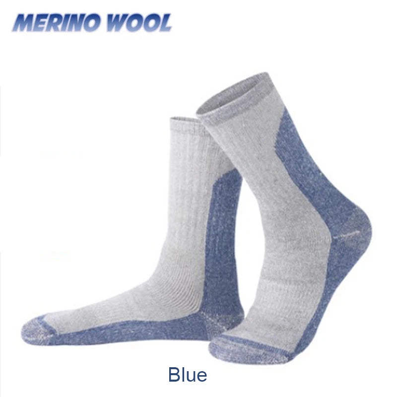 Merino Wool Socks for Men Women Warm Hiking Cushion Unisex Socks Merino Wool Socks Mountaineering Ski Sports Socks Size M-XL
