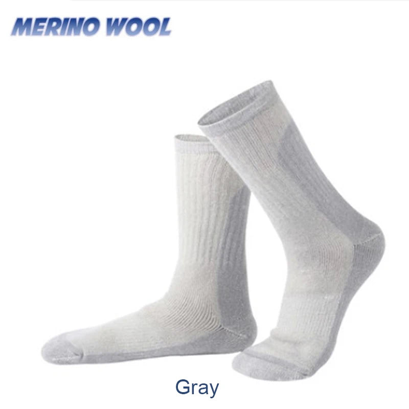 Merino Wool Socks for Men Women Warm Hiking Cushion Unisex Socks Merino Wool Socks Mountaineering Ski Sports Socks Size M-XL