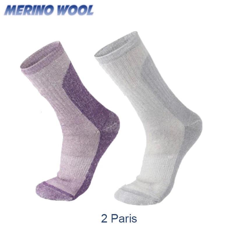 Merino Wool Socks for Men Women Warm Hiking Cushion Unisex Socks Merino Wool Socks Mountaineering Ski Sports Socks Size M-XL