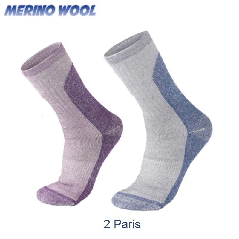 Merino Wool Socks for Men Women Warm Hiking Cushion Unisex Socks Merino Wool Socks Mountaineering Ski Sports Socks Size M-XL
