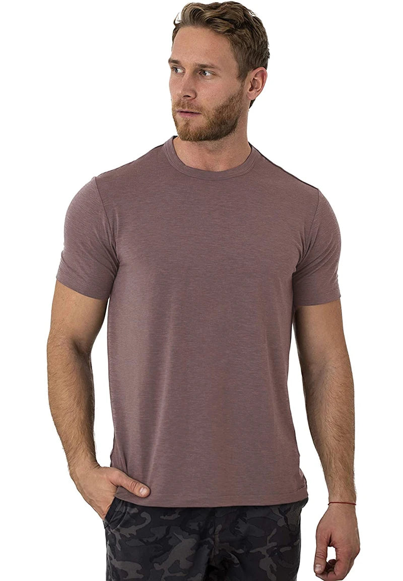 100% Merino Wool T Shirt Men Base Layer Merino Tshirt 180G Everyday Undershirt Wicking Breathable Anti-Odor + Hiking Blend Socks