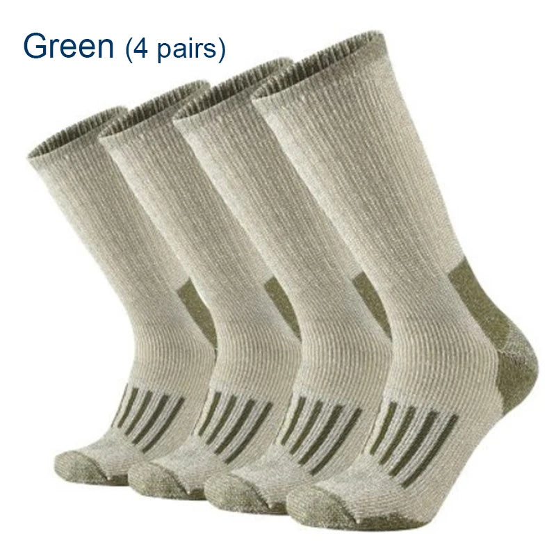 80% Merino Wool Socks For Men Women Thicken Warm Hiking Cushion Crew Socks Merino Wool Sports Socks Moisture Wicking Euro Size