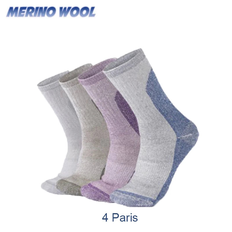 Merino Wool Socks for Men Women Warm Hiking Cushion Unisex Socks Merino Wool Socks Mountaineering Ski Sports Socks Size M-XL