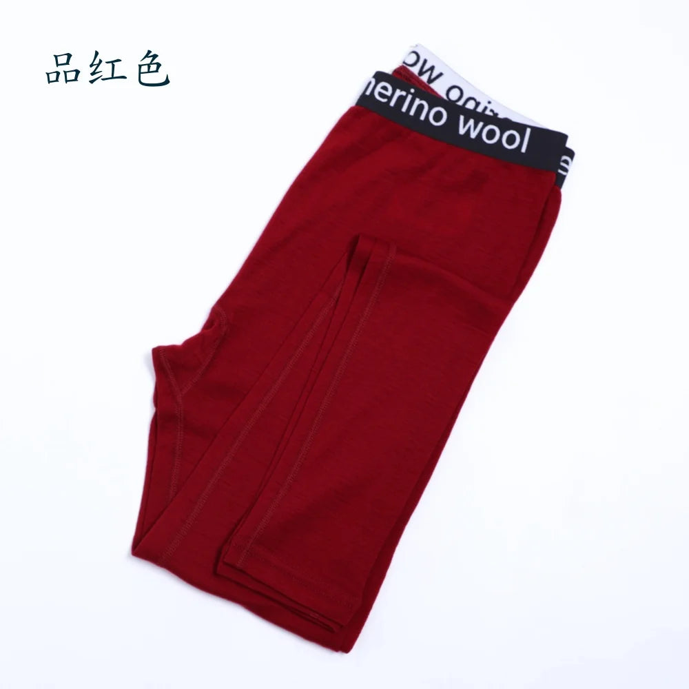 100% Merino Wool Womens Base Layer Thermal Pants Merino Wool Leggings Women Long Johns Breathable Thermal Underwear Bottoms