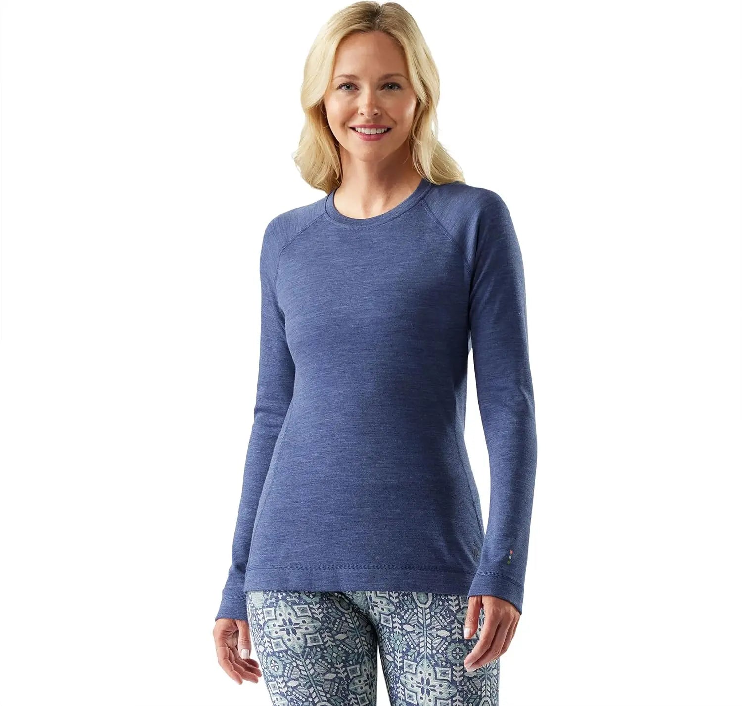 Women's 100% Merino Wool Base Layer Shirt 17.5Micro Merino Wool Thermal Underwear Long Sleeve Shirts Wicking Anti-Odor 210G
