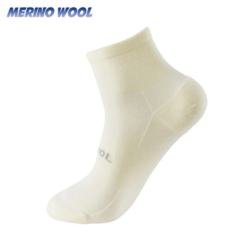75% Merino Wool Socks for Men Women Merino Wool Blend Thin Running Socks Anti-blister Cushion Hiking Socks Cycling Tennis Socks