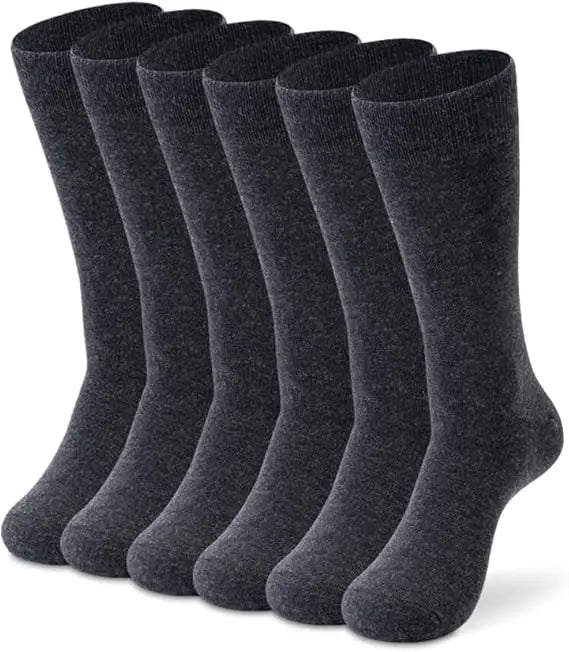 Men's Women's Thin Merino Wool Socks Cozy Casual Lightweight  Warm Breathable Mid-calf Dress Socks 3/5/6 Pairs Pack