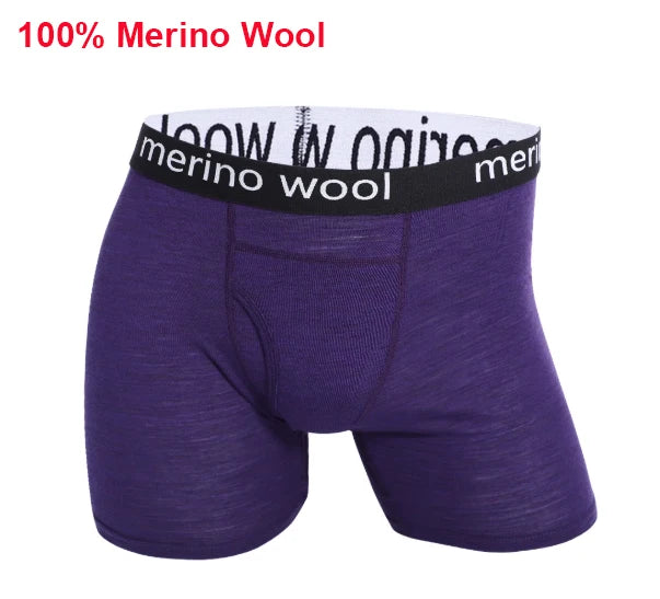 1/3 Pcs 100% Merino Wool Underwear Boxer Briefs Mens Merino Wool Man Boxers Soft Comfy Breathable Moisture Wicking USA Size