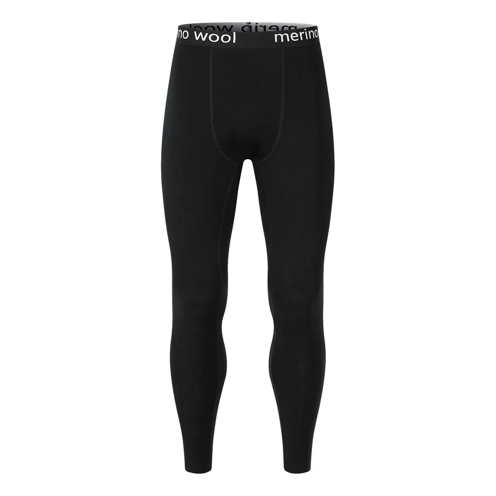Men's 100% Merino Wool Base Layer Bottom Pants Merino Wool Thermal Underwear Long Johns Midweight Winter Leggings Merino Pants