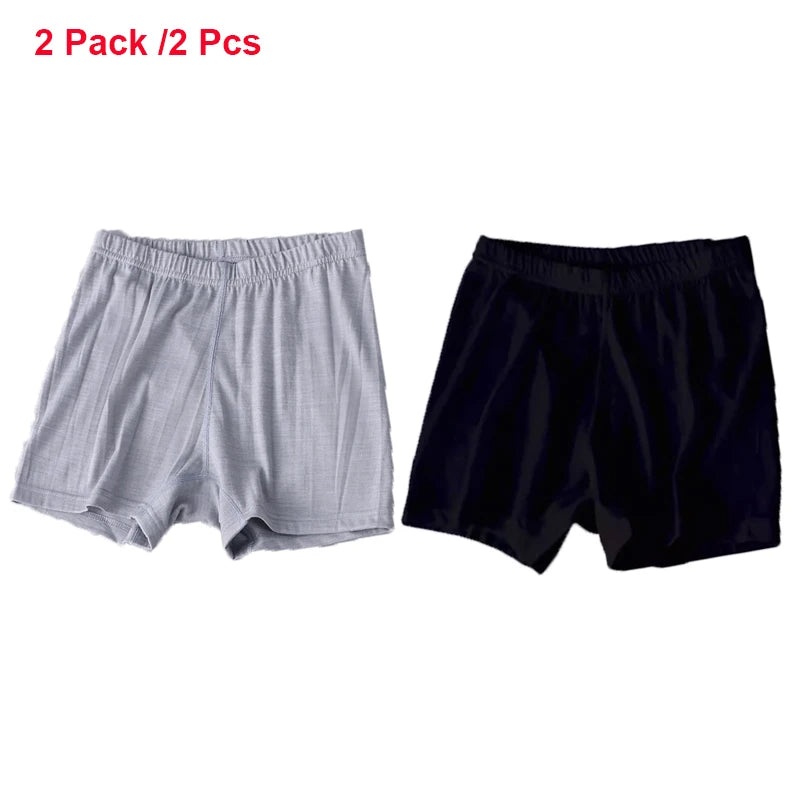 2 Pack 100% Merino Wool Boxer Briefs for Women Underwear for Hiking Everyday Moisture Wicking Athletic Anti-Chafe Underwear 160G