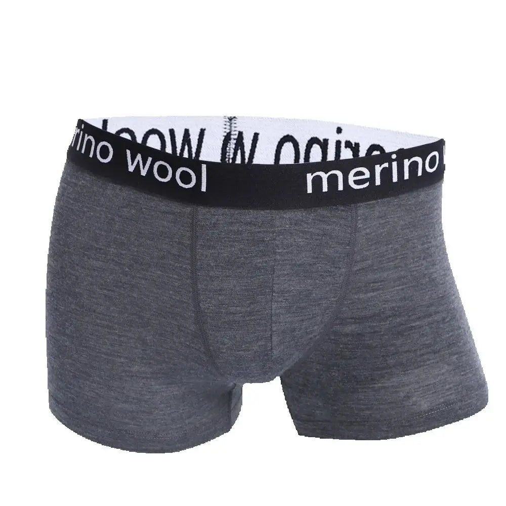 Men's Merino Wool Underwear Boxers Men Merino Wool Blend Boxer Briefs Breathable Comfortable Pouch Moisture Wicking