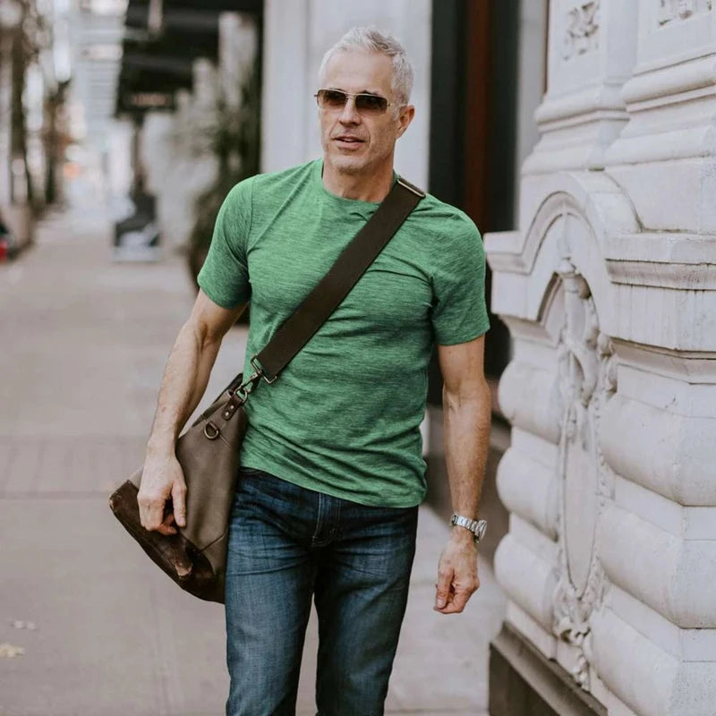 100% Merino Wool T-Shirt Men Short Sleeve Merino Shirts Sport Lightweight Base Layer Hiking Tshirt Soft Breathable Undershirt