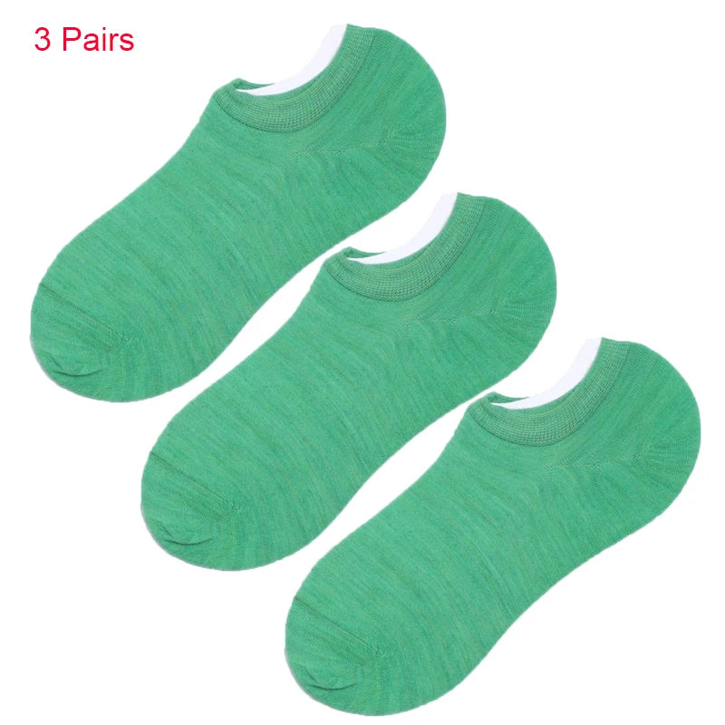 4 Pairs Unisex Merino Wool No Show Athletic Socks Merino Wool Light Running Tennis Golf Socks Everyday Light Low Cut Socks