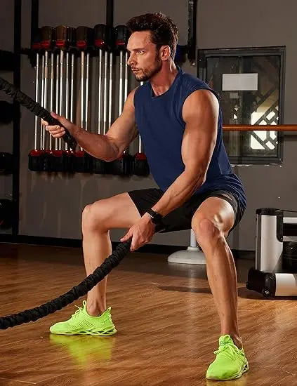 Mens Merino Wool Tank Top 100% Merino Wool Sleeveless Undershirt Moisture Wicking Breathable Anti-Odor Lightweight Base Layer