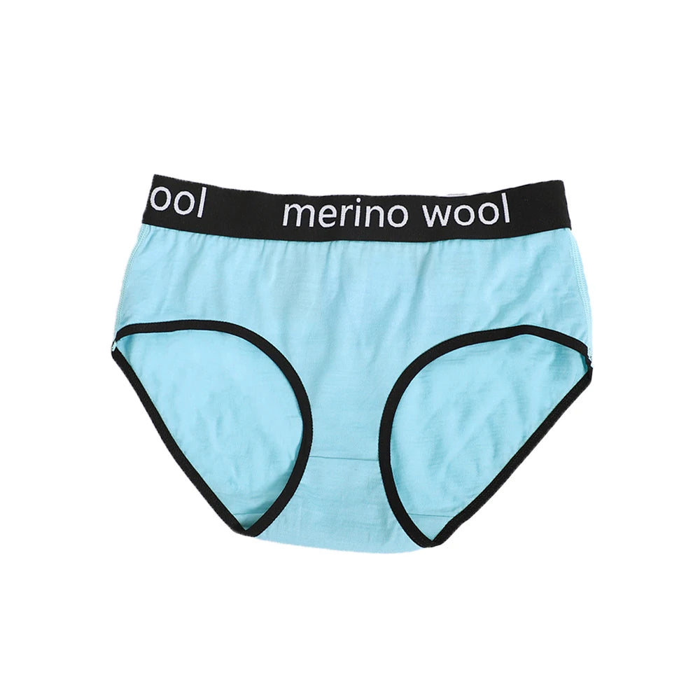 100% Merino Wool Bikini Briefs Womens 150G Merino Wool Underwear Ultralight Sports Panties Soft Wicking Breathable Anti-Odor