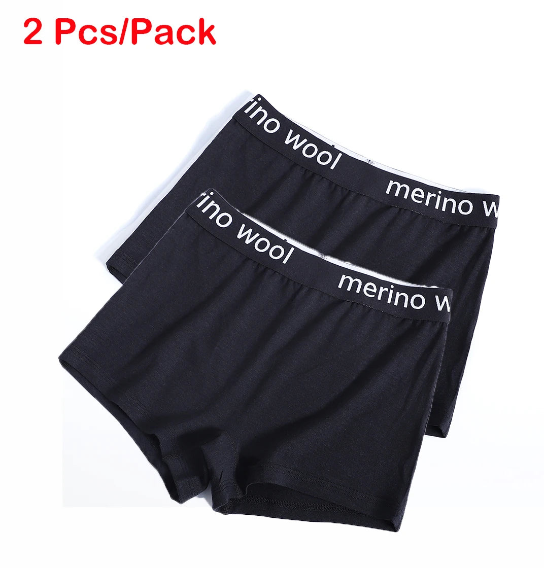 Women's 100% Merino Wool Boxershorts Wool Underwear Boy Shorts Everyday Weight Breathable Anti-Odor Yoga Fitness Sweatpants