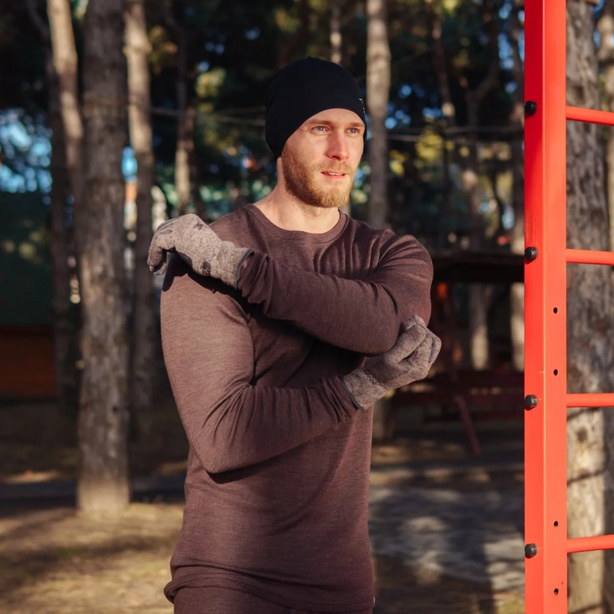 Men's 100% Merino Wool Thermal Underwear Long Sleeve Shirt Merino Wool Base Laye Top Wicking Breathable Anti-Odor 230g Asia Size