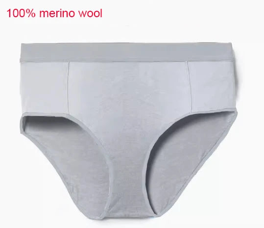 Women's Merino Wool Briefs Thin Bikini Brief Ultralight Wicking Breathable Anti-Odor Merino Wool Panties Athletic Underwear