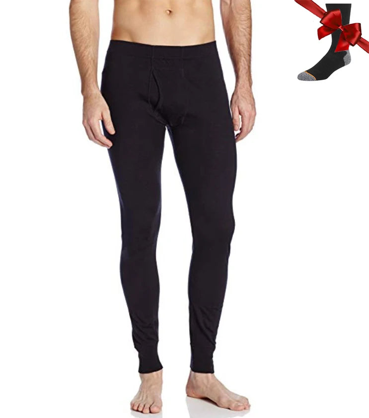 100% Merino Wool Men Underwear Bottom Pants Merino Wool Base Layer Thermal Pants Leggings Long Johns Warm Baselayer Bottom+Socks