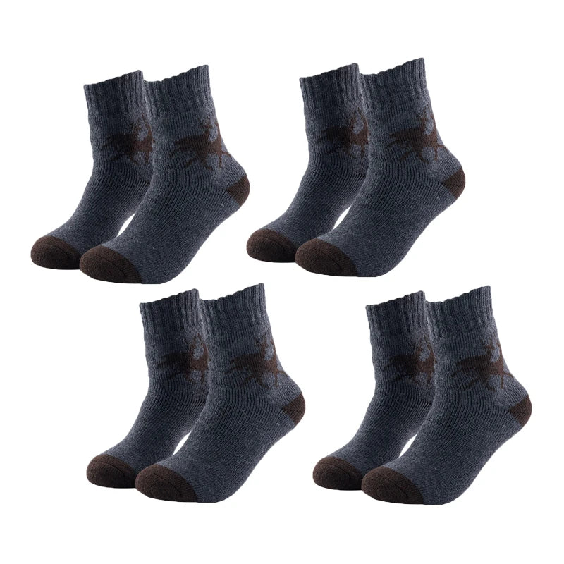 Winter Merino Wool Thermal Socks Men Outdoor Crew Hiking Socks Thick Socks Comfortable Moisture Wicking Breathable