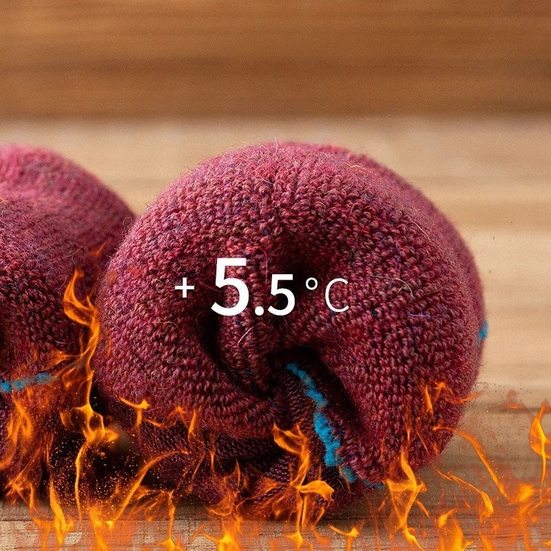 Men's Merino Wool Socks Wool Hiking Winter Thick Thermal Socks Moisture Wicking Breathable Anti- Odor Boot Work Socks L 40-46