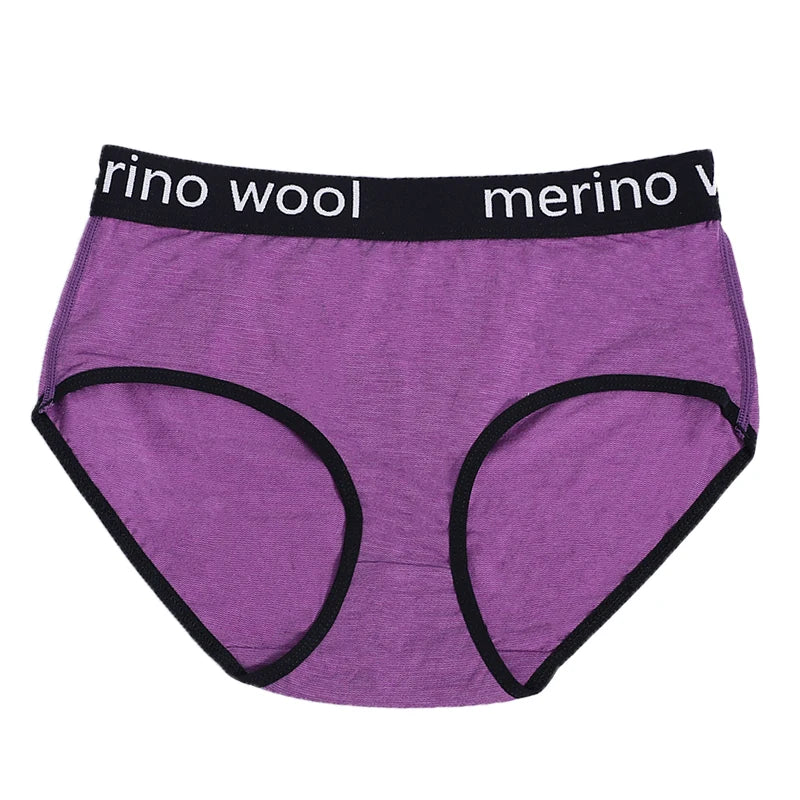 Women's 100%/87% Merino Wool Bikini Brief Merino Underwear Lightweight Briefs Sports Active Panties Soft Breathable Anti-Odor