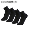 4 Pairs Men Women Merino Wool Socks Light Low Cut Sock Merino Wool Breathable Comfort Fit Thin for Running Cycling Ski Socks