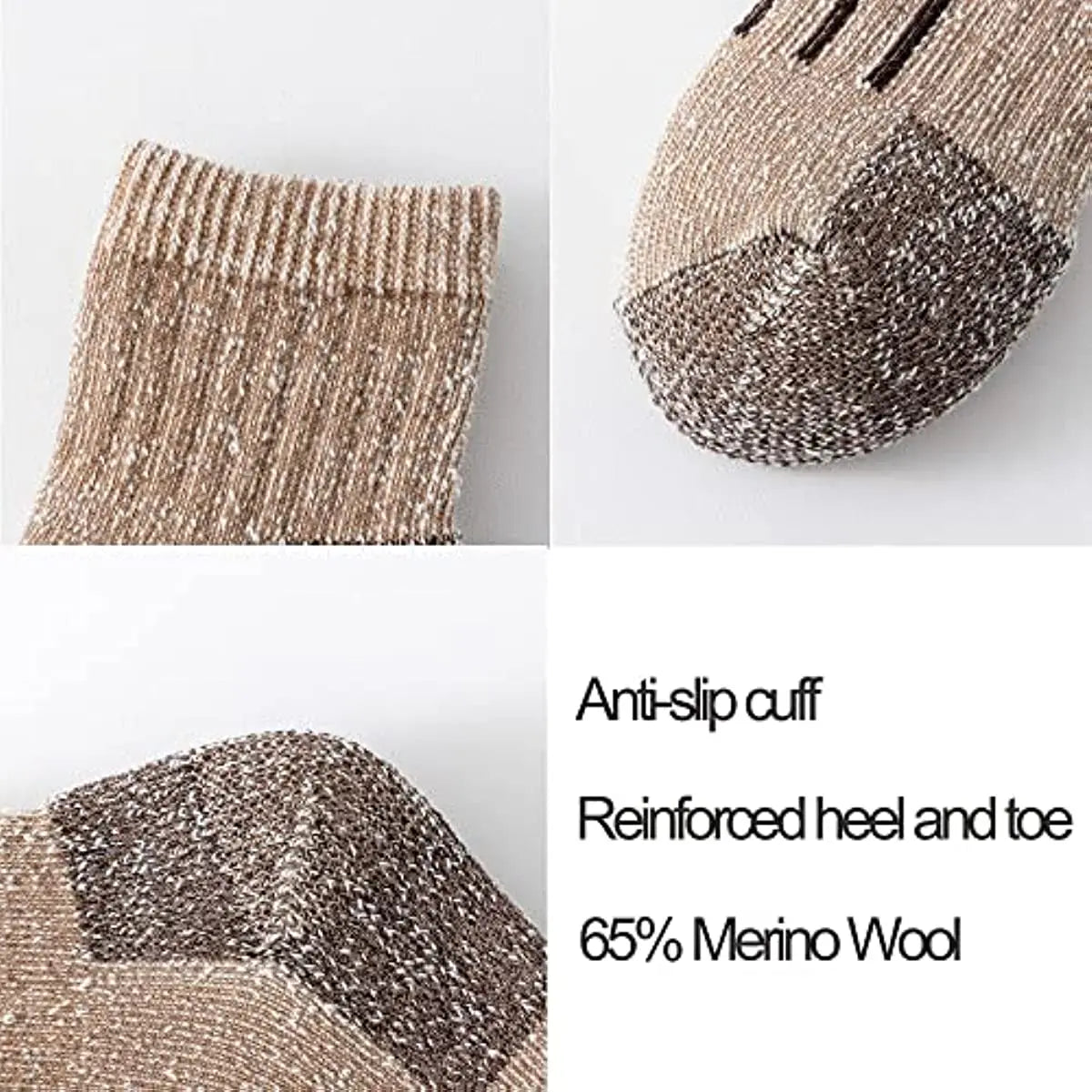 Unisex Merino Wool Ankle Hiking Socks Men Women Outdoor Thermal Warm Cushioned Quarter Sock Moisture Wicking Wool Men Socks