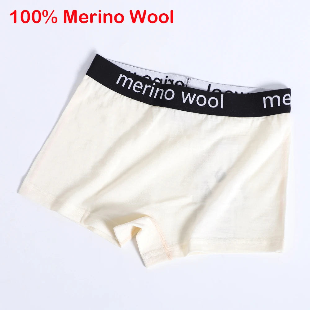 Women's 100% Merino Wool Boxershorts Wool Underwear Boy Shorts Everyday Weight Breathable Anti-Odor Yoga Fitness Sweatpants