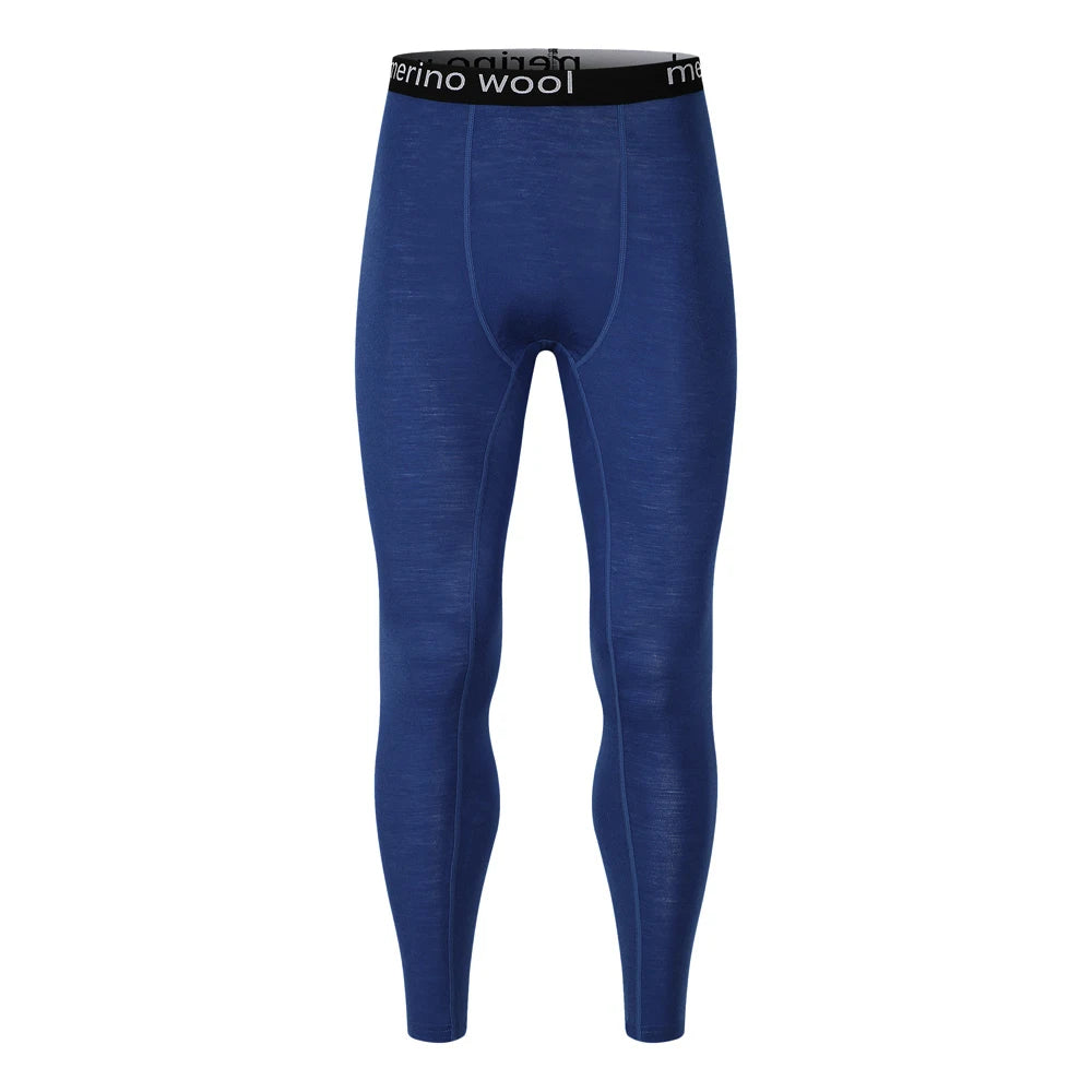 Men's 100% Merino Wool Base Layer Bottom Pants Merino Wool Thermal Underwear Long Johns Midweight Winter Leggings Merino Pants