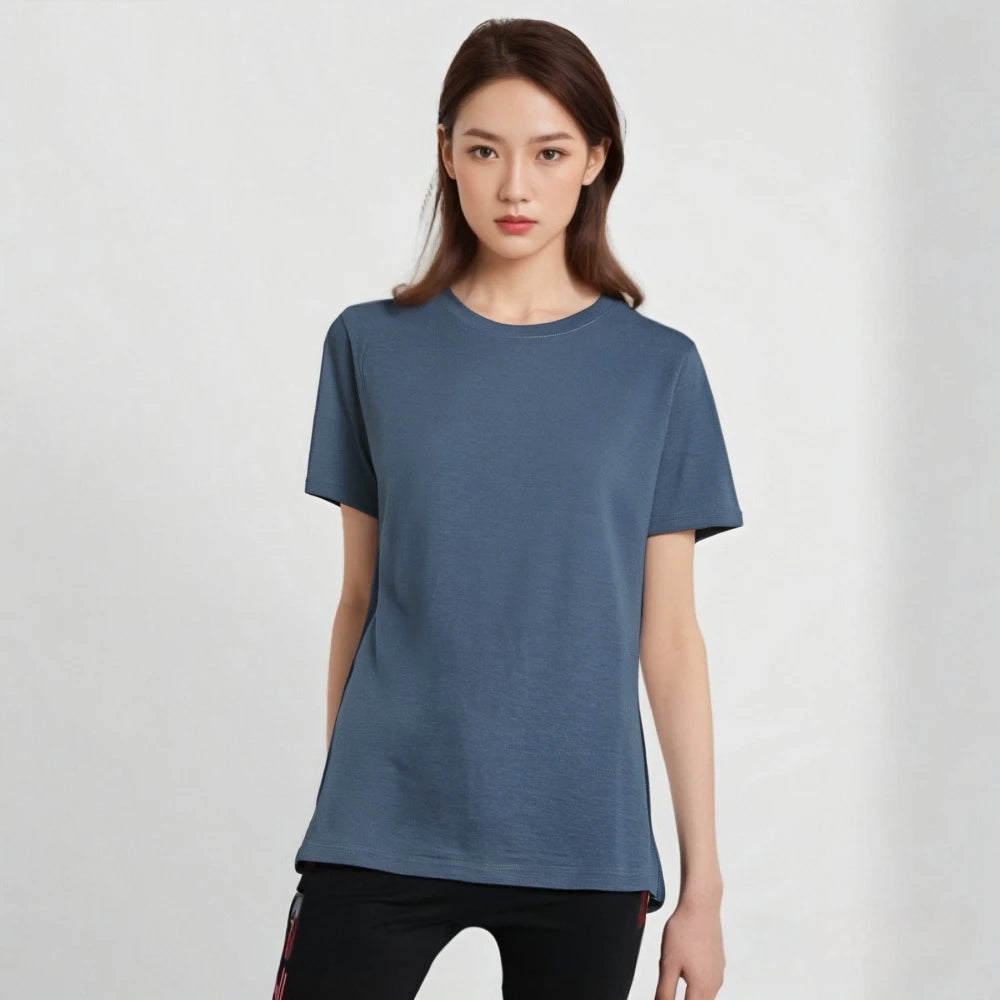 16.5Micro Merino Wool T Shirt Women Lightweight 100% Merino Wool Base Layer Short Sleeve Running Hiking Tee Moisture-Wicking