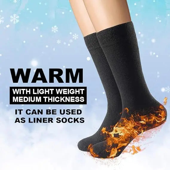 Men's Women's Thin Merino Wool Socks Cozy Casual Lightweight  Warm Breathable Mid-calf Dress Socks 3/5/6 Pairs Pack