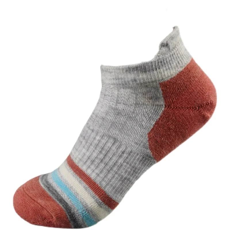 Women's Merino Wool Hiking Socks 50% Merino Wool Low-Cut Cushion Athletic Socks Moisture Wicking Thermal Outdoor Running Socks
