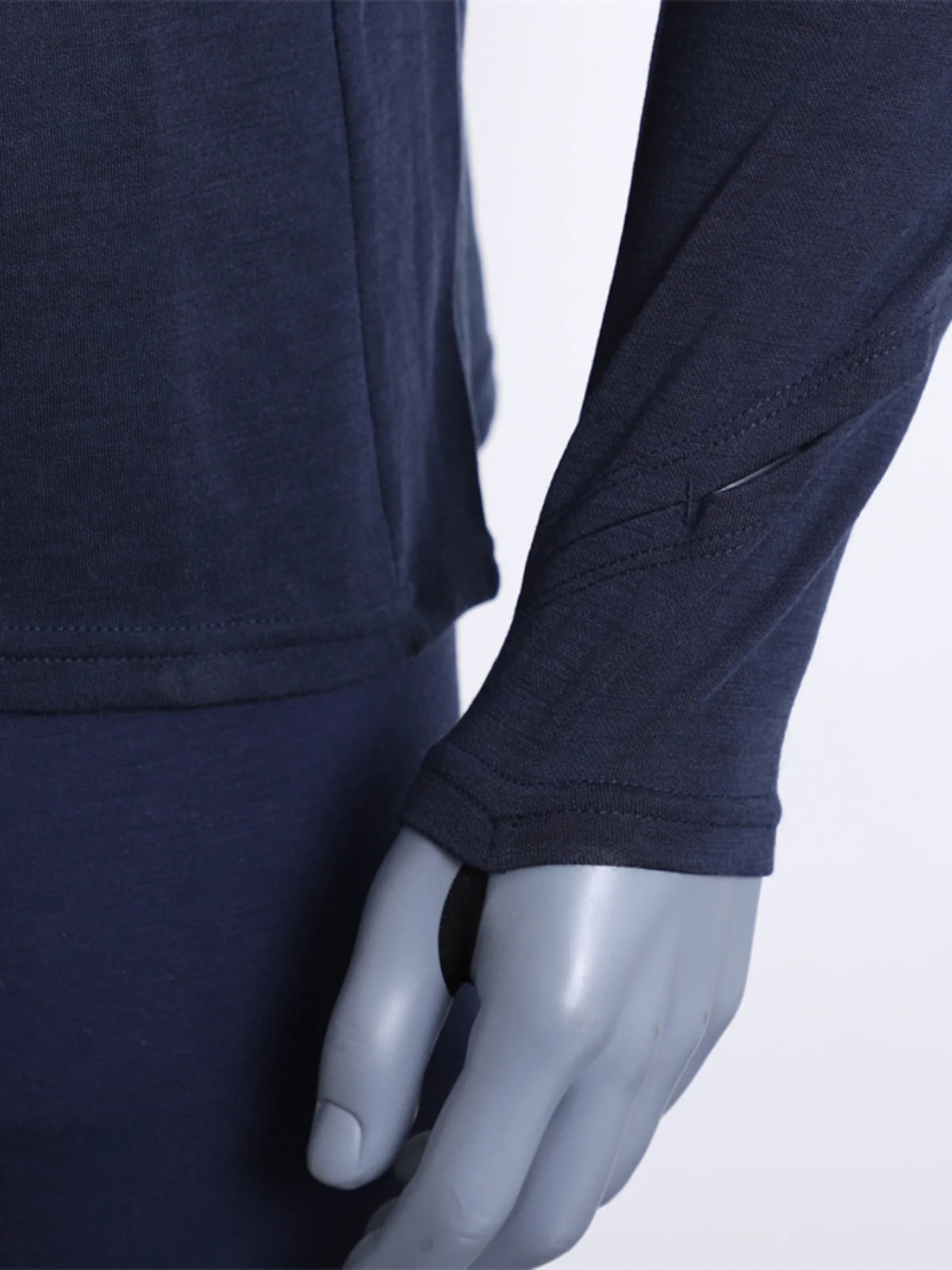 Men Merino Wool Base Layer Shirt 1/2 Zip Thermal Underwear Long Sleeve T Shirts 210G Hiking Breathable Wicking Moisture