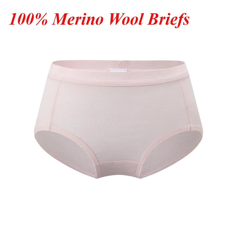 Women's Merino Wool Brief 100% Merino Wool Underwear Panties Women Merino Briefs Soft Wicking Breathable Anti-Odor