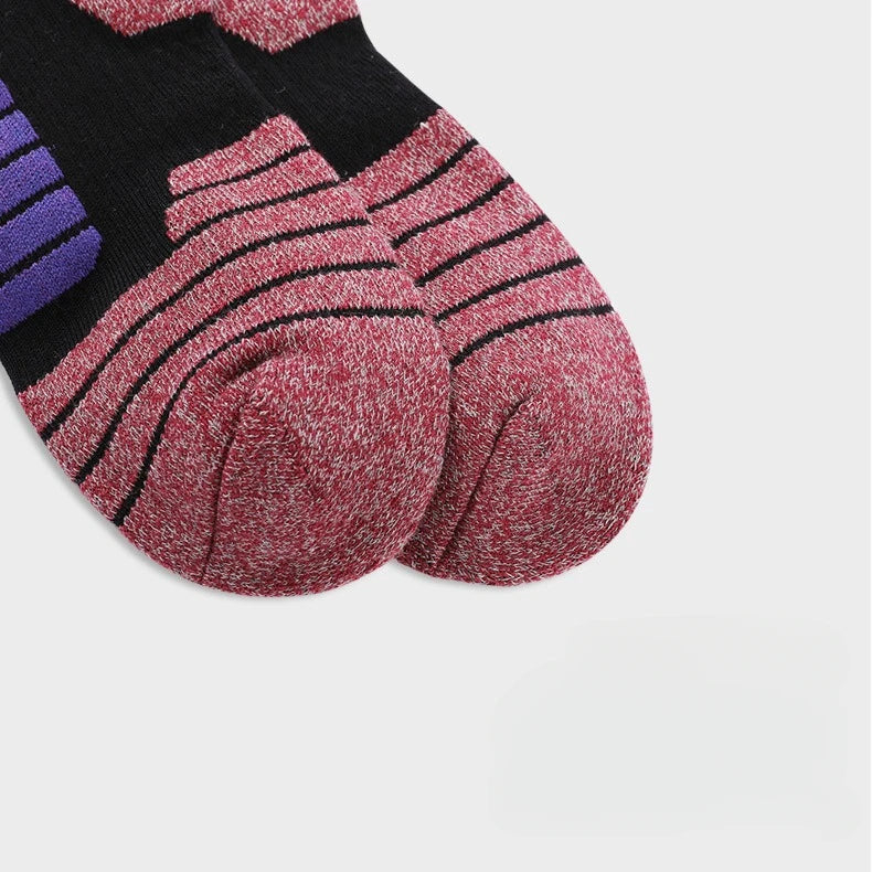 4 Pairs Merino Wool Socks 3A Antibacterial Basketball Socks Compression Support Breathable Thick Cushion Hiking Socks