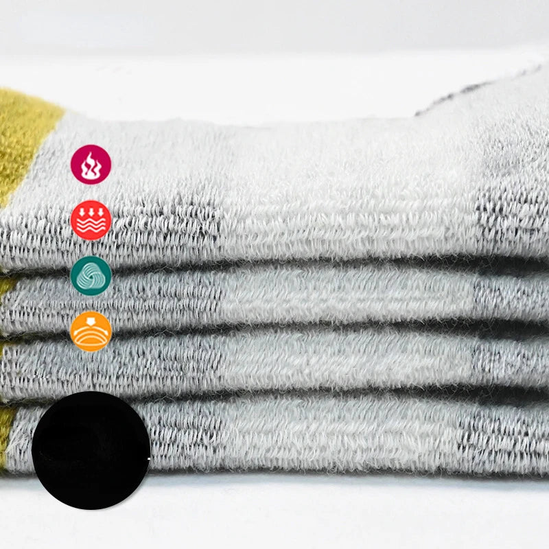 86% Merino Wool Hiking Socks for Men Women Crew Length Thermal Moisture Wicking Travelling Socks Outdoor Sports Ski Socks