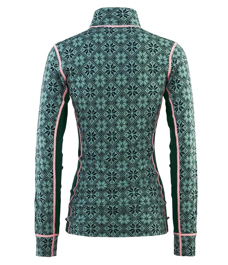 100% Merino Wool Womens Base Layer Shirt Top Merino Wool Half Zip Sweater 240G Midweight Fit LS Thermal Underwear Shirts Wicking