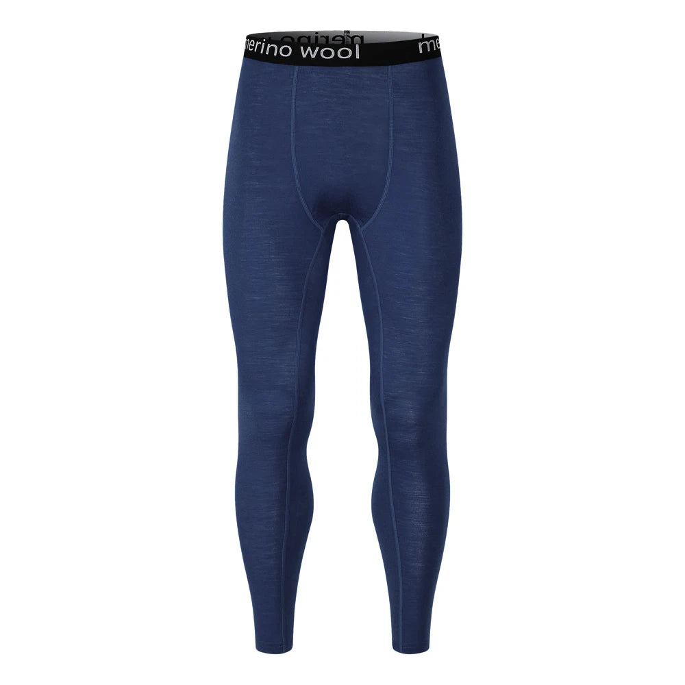 Men's 100% Merino Wool Base Layer Bottom Pants Merino Wool Thermal Underwear Long Johns Midweight Winter Leggings Merino Pants
