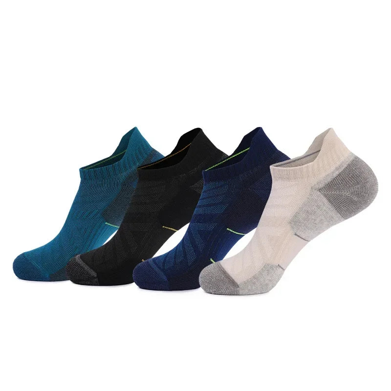 Merino Wool Ankle Socks Hiking Running Compression Support Men Women 50% Merino Wool Socks Thick Low Cut Sports Socks Anti-Odor